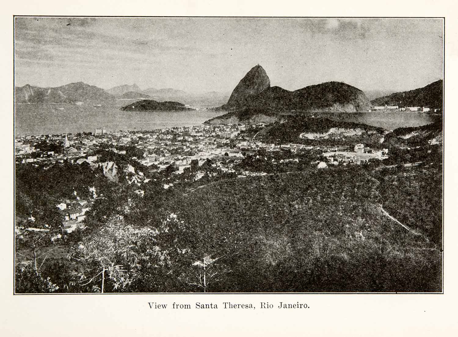 1924 Print South America Santa Thereas Rio Janeiro Sugarloaf Mountain XGVA7