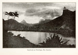 1924 Print South America Botafogo Rio Janeiro Brazil Mountain Guanabara XGVA7