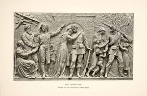 1890 Print Departure Relief Niederwald Monument Hesse Johannes Schilling XGVA8
