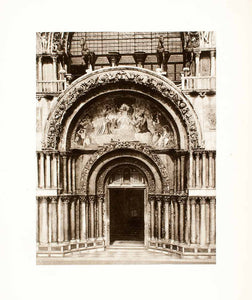 1896 Photogravure St. Marks Basilica Main Entrance Architecture Venice XGVA9