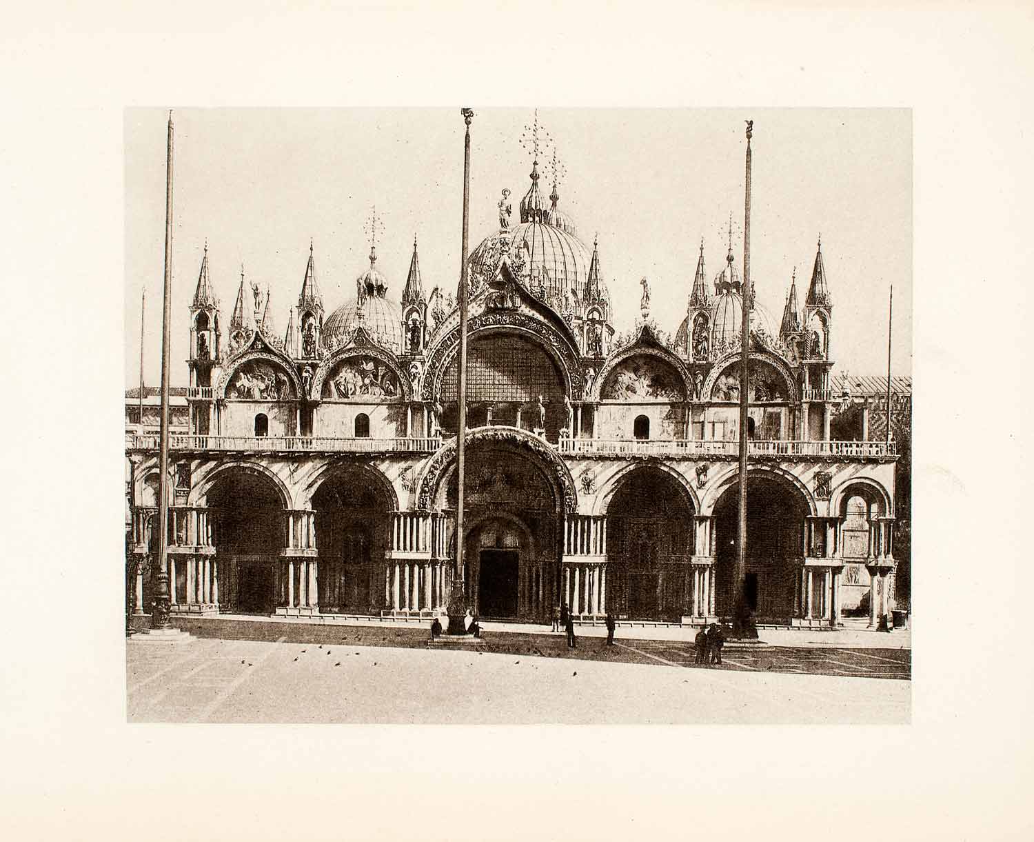 1896 Photogravure Basilica St. Mark Church Venice Italy Architecture XGVA9