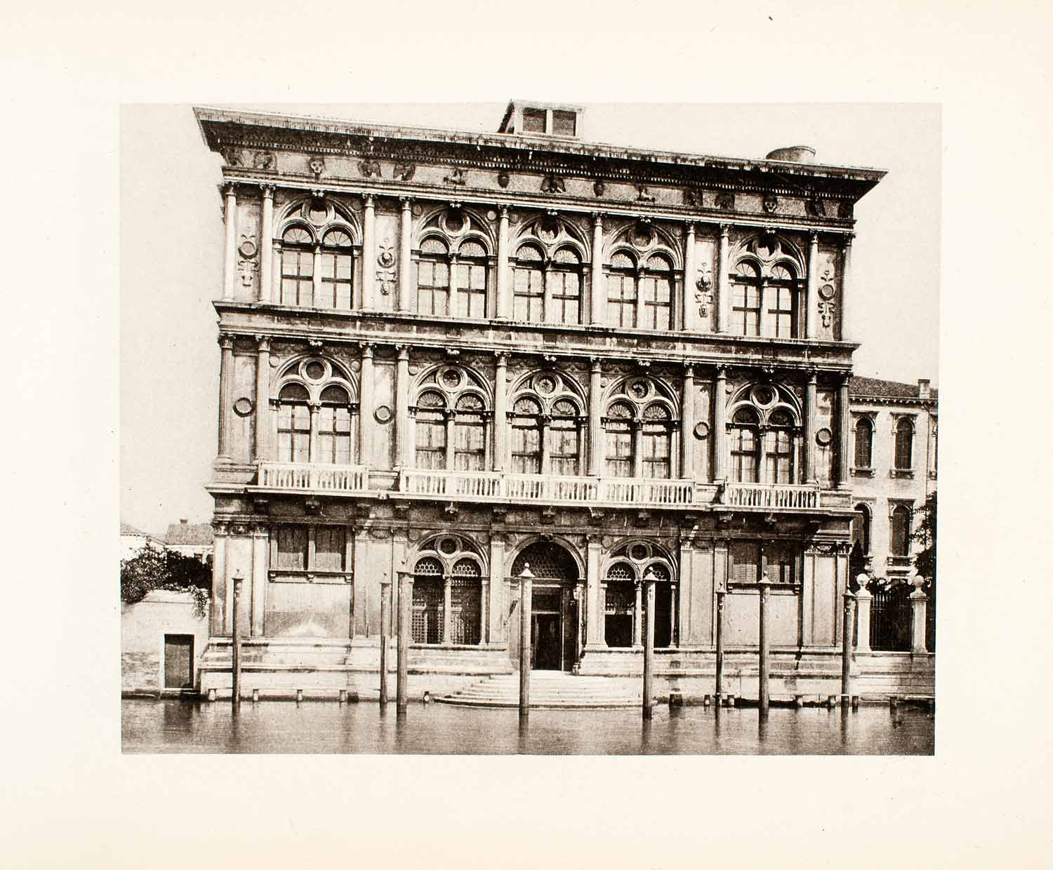 1896 Photogravure Palace Vendramin Calergi Grand Canal Cannaregio Venice XGVA9