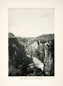 1903 Print Ravine Civita Castellana Viterbo Italy Landscape Waterfall XGVB1
