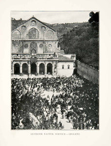 1903 Print Outdoor Easter Service Mass Worship Catholic Christian Church XGVB1