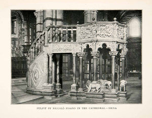 1903 Print Pulpit Niccolo Pisano Santa Maria Assunta Siena Cathedral XGVB1