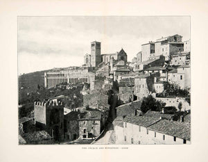 1903 Print Church Monastery Basilica San Francesco D'Assisi Italy XGVB1