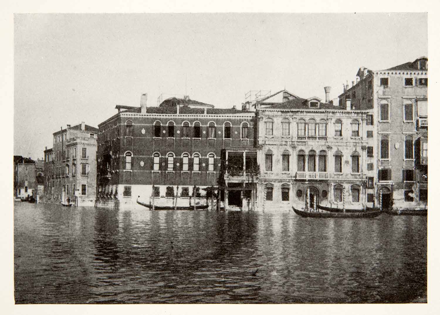 1907 Print Gondola Palazzi Capello Grimani Venice Italy Canal Architecture XGVB3