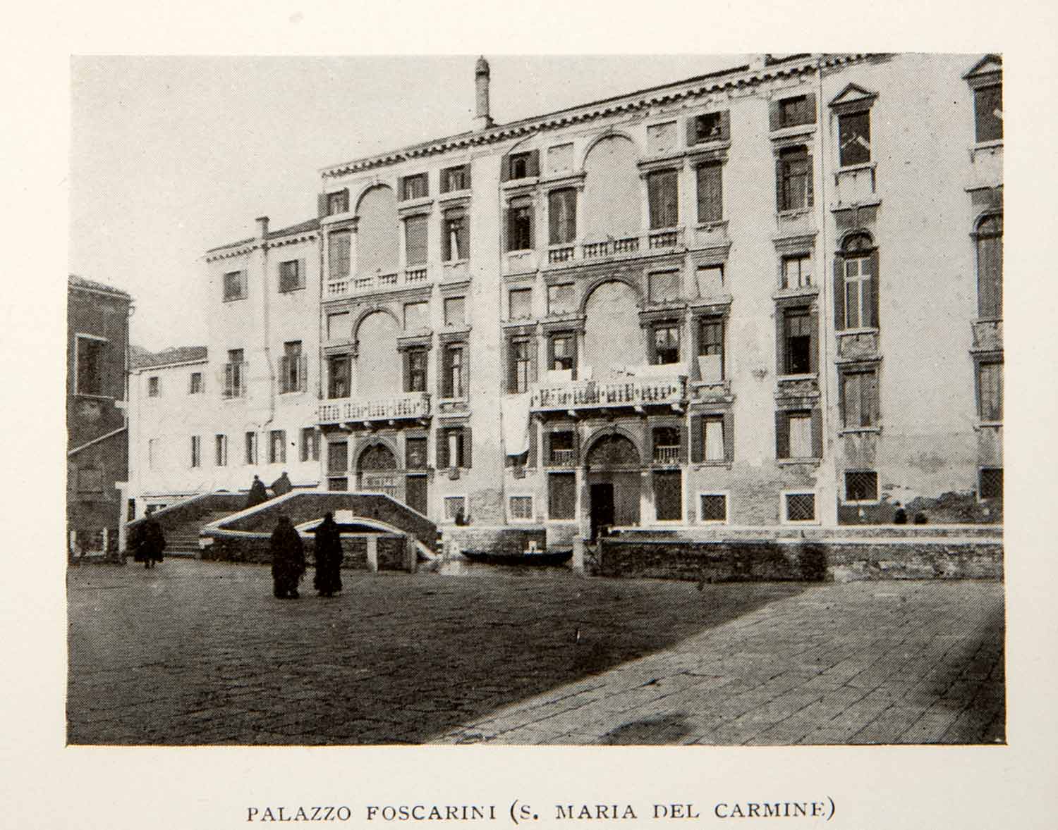 1907 Print Palazzo Foscarini S Maria Del Carmine Venice Italy Grand Canal XGVB3