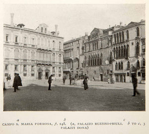 1907 Print Campo S. Maria Formosa Palazzo Ruzzini-Priuli Palazzi Dona XGVB3