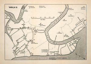 1907 Lithograph Map Walking Venice Italy Grand Canal Angelo Raffaele XGVB3
