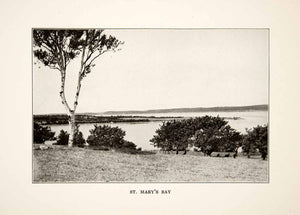 1930 Print Saint Mary Bay Nova Scotia Canada Digby Sea Coast Shore Ocean XGVB4