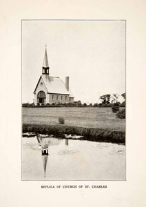 1930 Print Church Saint Charles Grand Pre Nova Scotia Canada Acadia XGVB4