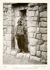 1913 Print Inca Wall Cuzco Peru South America Quechua Indian Native Street XGVB7