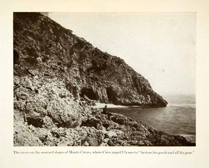 1927 Print Caves Seaward Slope Monte Circeo Odyssey Italy Mountain Cape XGVC1