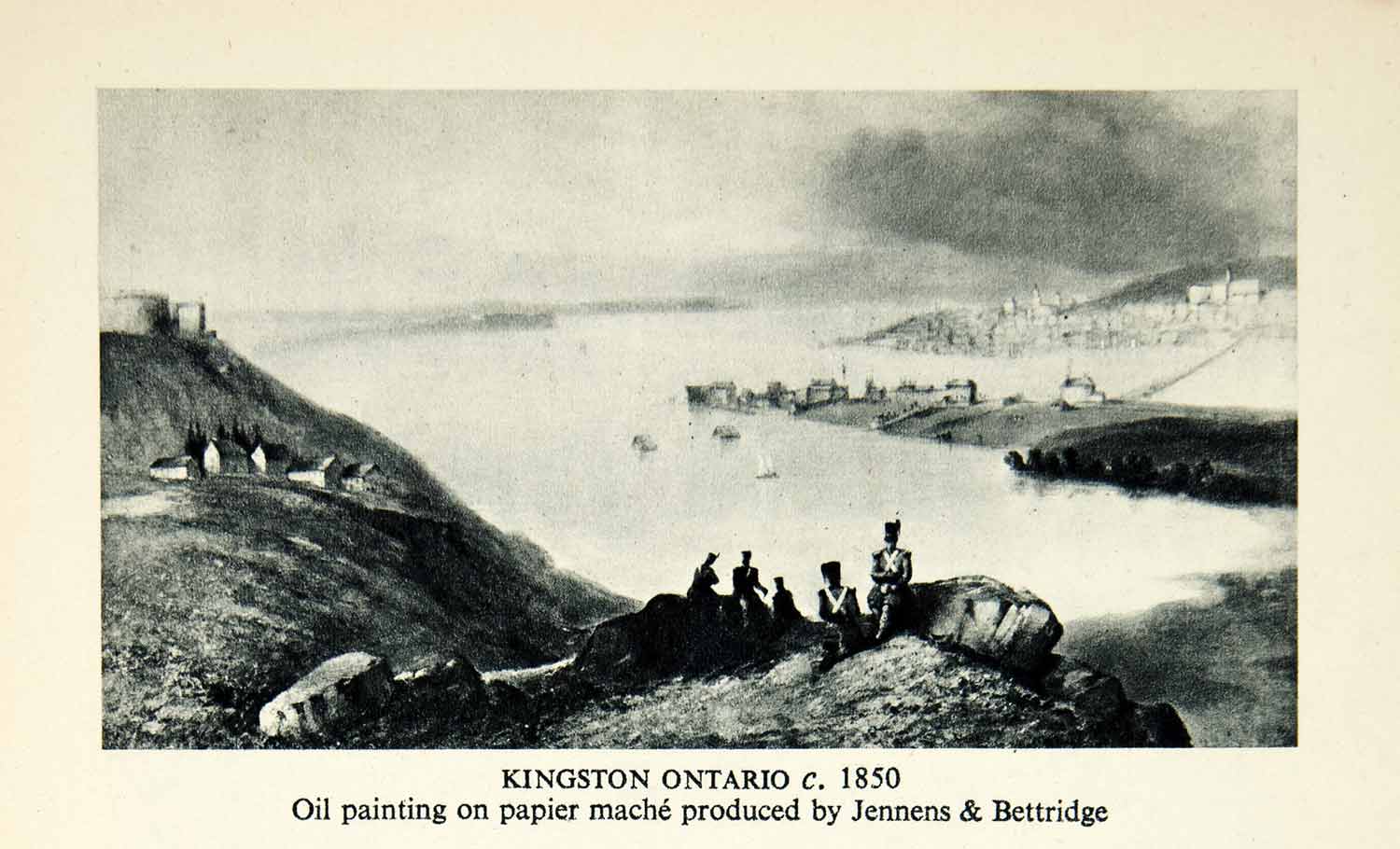 1944 Rotogravure Landscape Kingston Ontario Canada Eastern Saint Lawrence XGVC3