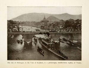 1925 Print City Srinager Vale Kashmir Hillside Landscape Jammu India XGVC7