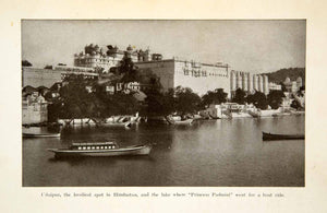 1925 Print Udaipur Princess Padmini Lake India Rajasthan Mewar Dynasty XGVC7