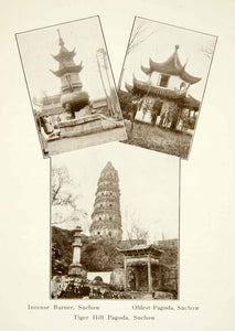1922 Print Tiger Hill Pagoda Suchow Architecture Chinese Asian Site XGVC8