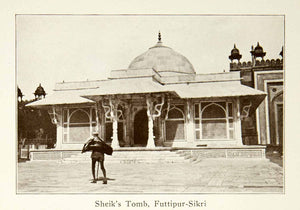 1922 Print Sheik's Tomb Futtipur-Sikri India Famous Historic Landmark XGVC8