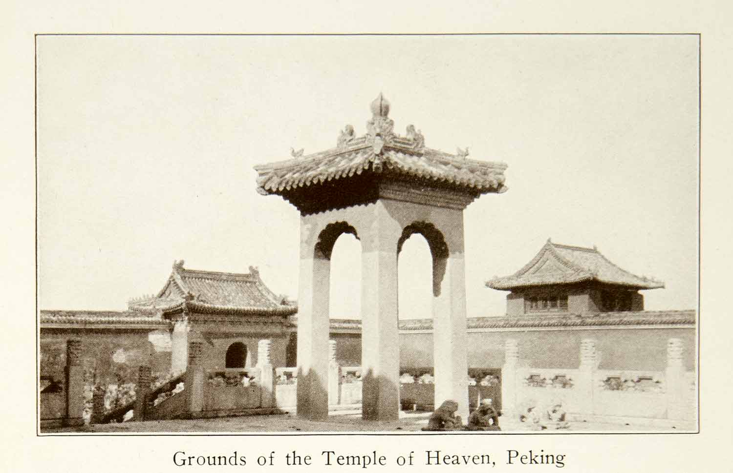 1922 Print Temple Heaven Peking Beijing China Architecture Monument XGVC8