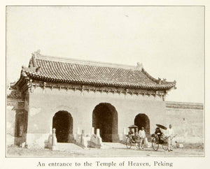 1922 Print Entrance Temple Heaven Peking Beijing China Chinese Landmark XGVC8