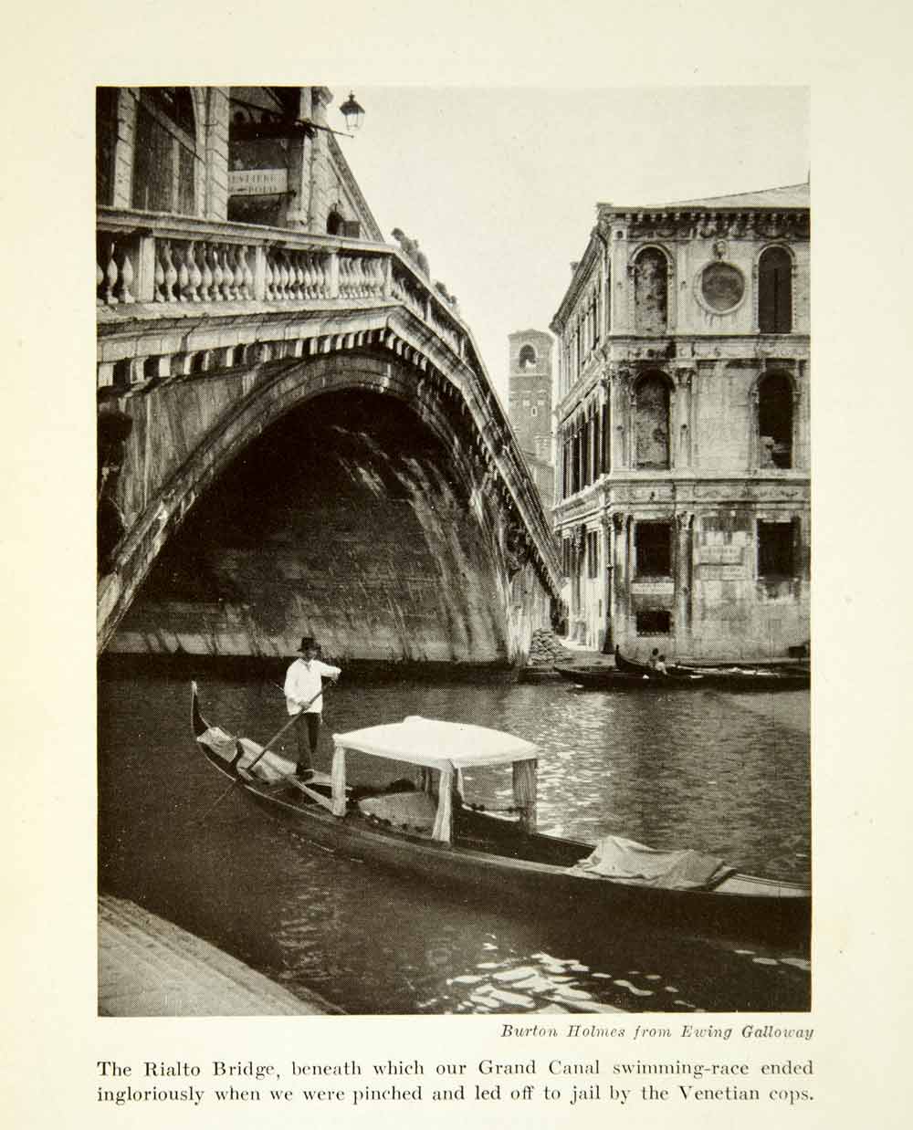 1932 Print Rialto Bridge Grand Canal Venice Flying Carpet Expedition XGVC9