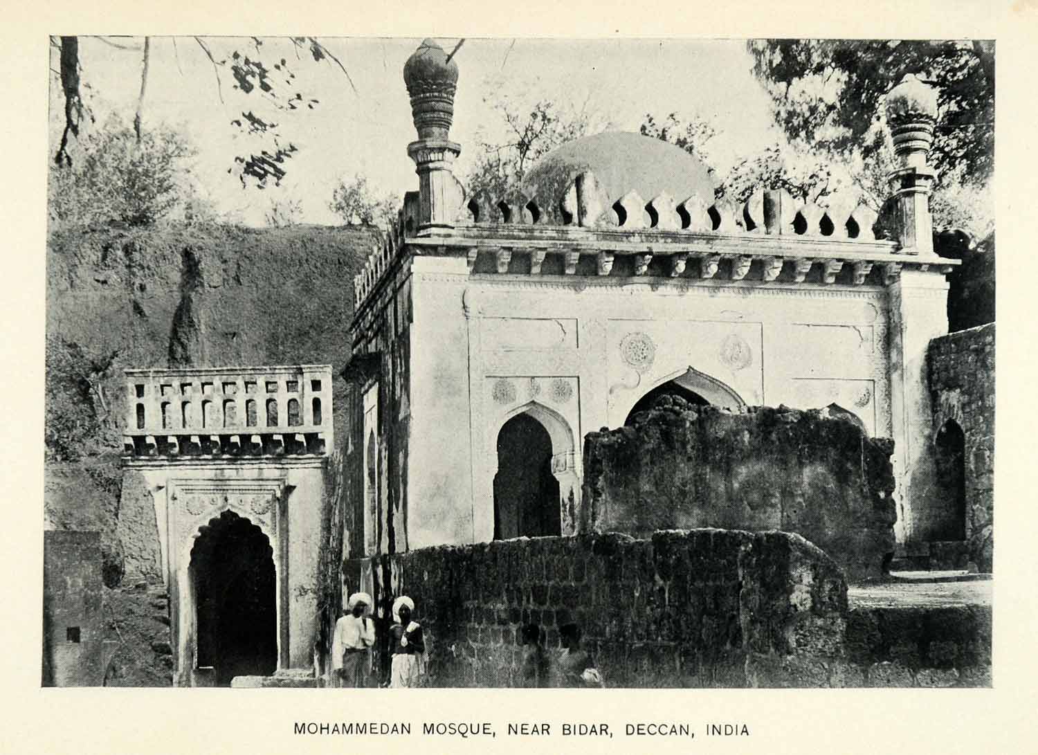 1906 Print Mohammedan Mosque Bidar Deccan India Architecture Minaret Islam XGW3