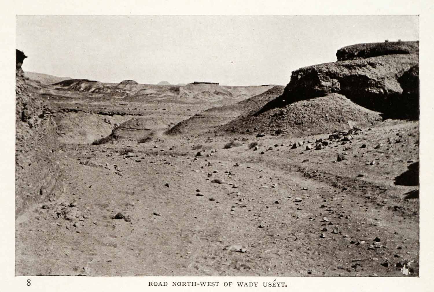 1906 Print Wady Useyt Road Northwest Sinai Egypt Hills Rocks Desert XGW4