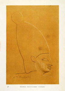 1906 Print Currelly Maghareh Head SaNekht Dynasty Archeology Geology XGW4