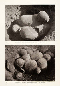 1906 Print Pottery Maghareh Dynasty Archeology Geology Sinai Egypt Corn XGW4