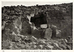1906 Print Rock Shrine Temple Serabit Sinai Egypt Archeology Geology Rocks XGW4