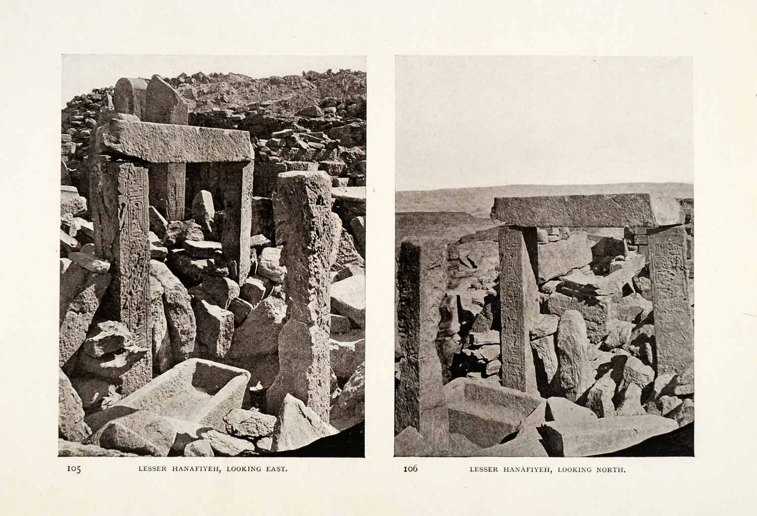 1906 Print Lesser Hanafiyeh Sinai Egypt Archeology Geology Ancient Historic XGW4