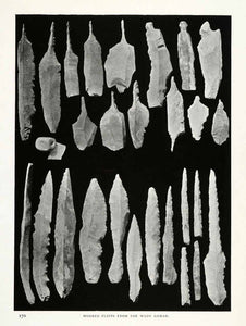 1906 Print Flints Wady Ahmar Sinai Egypt Archeology Geology Ancient XGW4