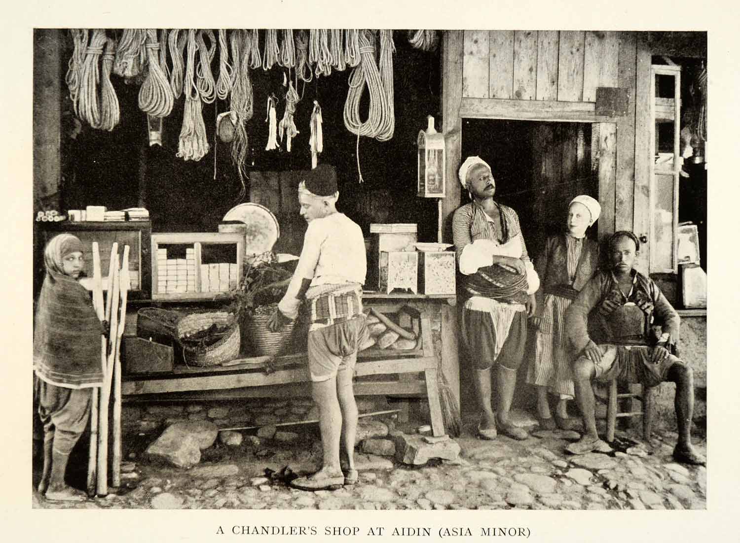 1909 Print Chandler's Shop Aidin Asia Minor Turkey Aydin Turkish XGW7