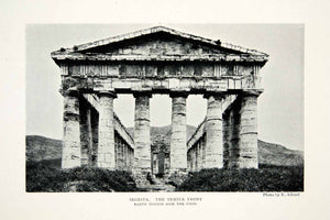 1904 Print Temple Segesta Sicily Italy Historic Architecture Ruins Column XGWA3