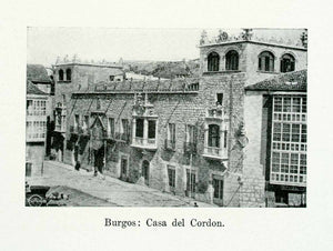 1924 Print Burgos Spain Europe Palace Royalty King Queens Castle Building XGWA9