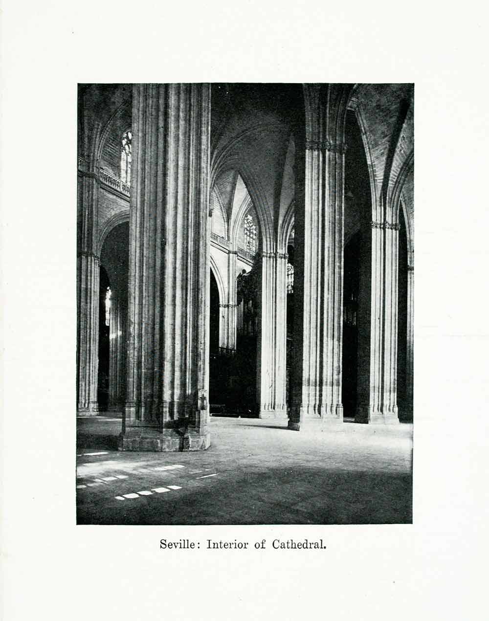 1924 Print Seville Interior Cathedral Church Spain Europe Andalusia XGWA9