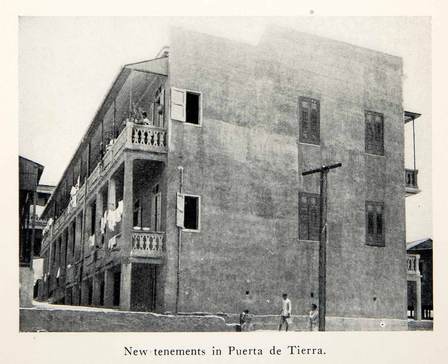 1926 Print Tenement Puerta De Tierra Puerto Rico City Building Apartment XGWB4