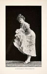 1903 Print Hungarian Magyarok Stage Beauty Budapest Hungary Dress Portrait XGWB6