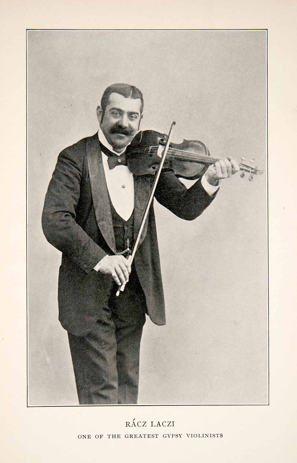 1903 Print Roma Gypsy Hungary Racz Laczi Violinist Magyarorszagi Romak XGWB6