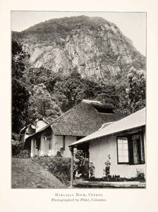 1902 Print Hakgalla Rock Ceylon Sri Lanka Cityscape Village Landscape XGWB7