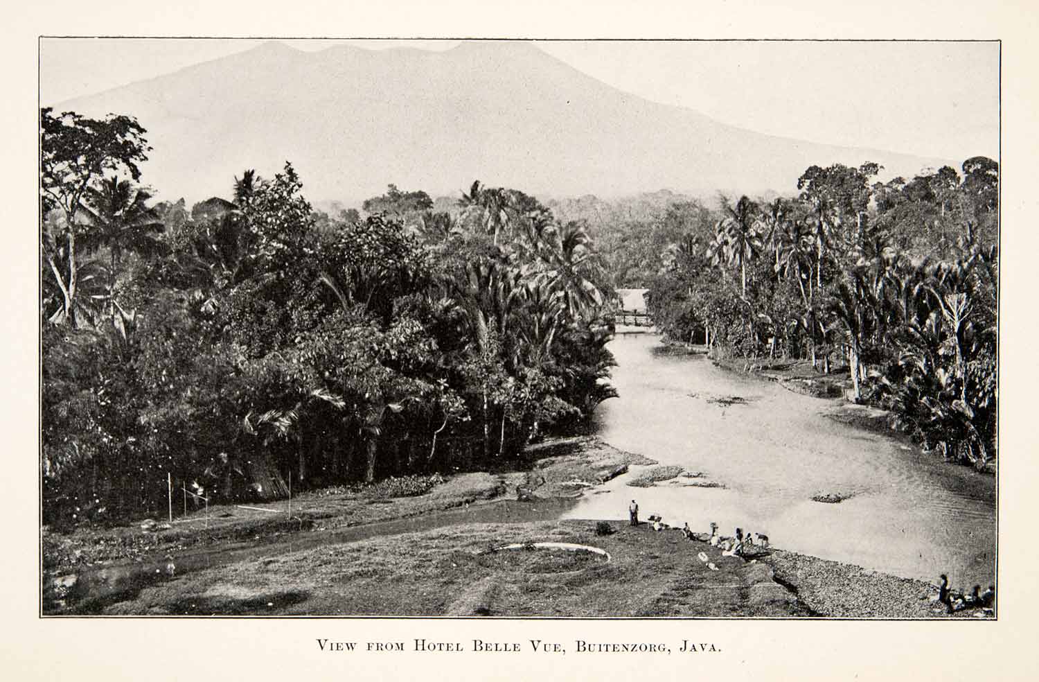 1902 Print Buitenzorg Island Java Indonesia Valley Tjiliwong Salak XGWB7