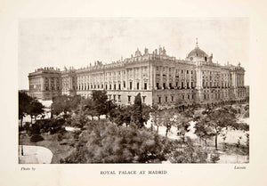 1909 Print Palacio Real Madrid Royal Palace Spain Espana Cityscape Baroque XGWB9