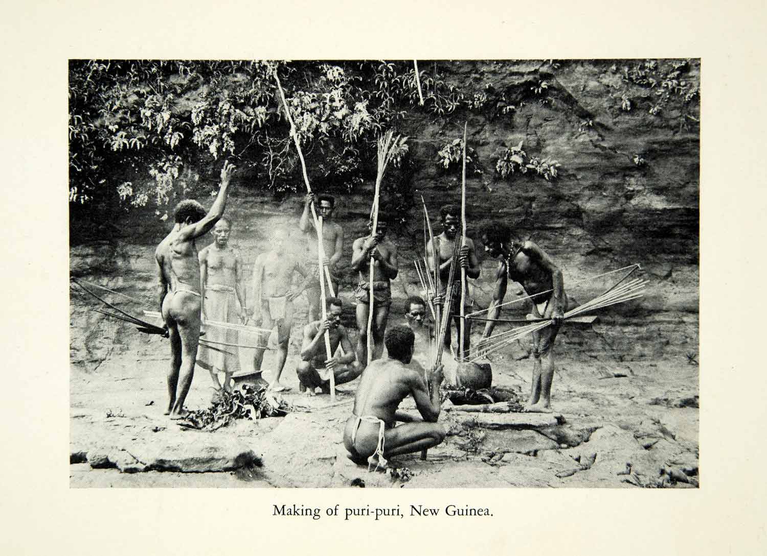 Vintage nude tribe 1937 Print Nude Puri Papua New Guinea Tribe Natives Oceania Pacific As – Period Paper Historic Art LLC