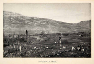 1900 Print Surgaya Sourghayah Syria Mountains Landscape Desolate View XGWC7