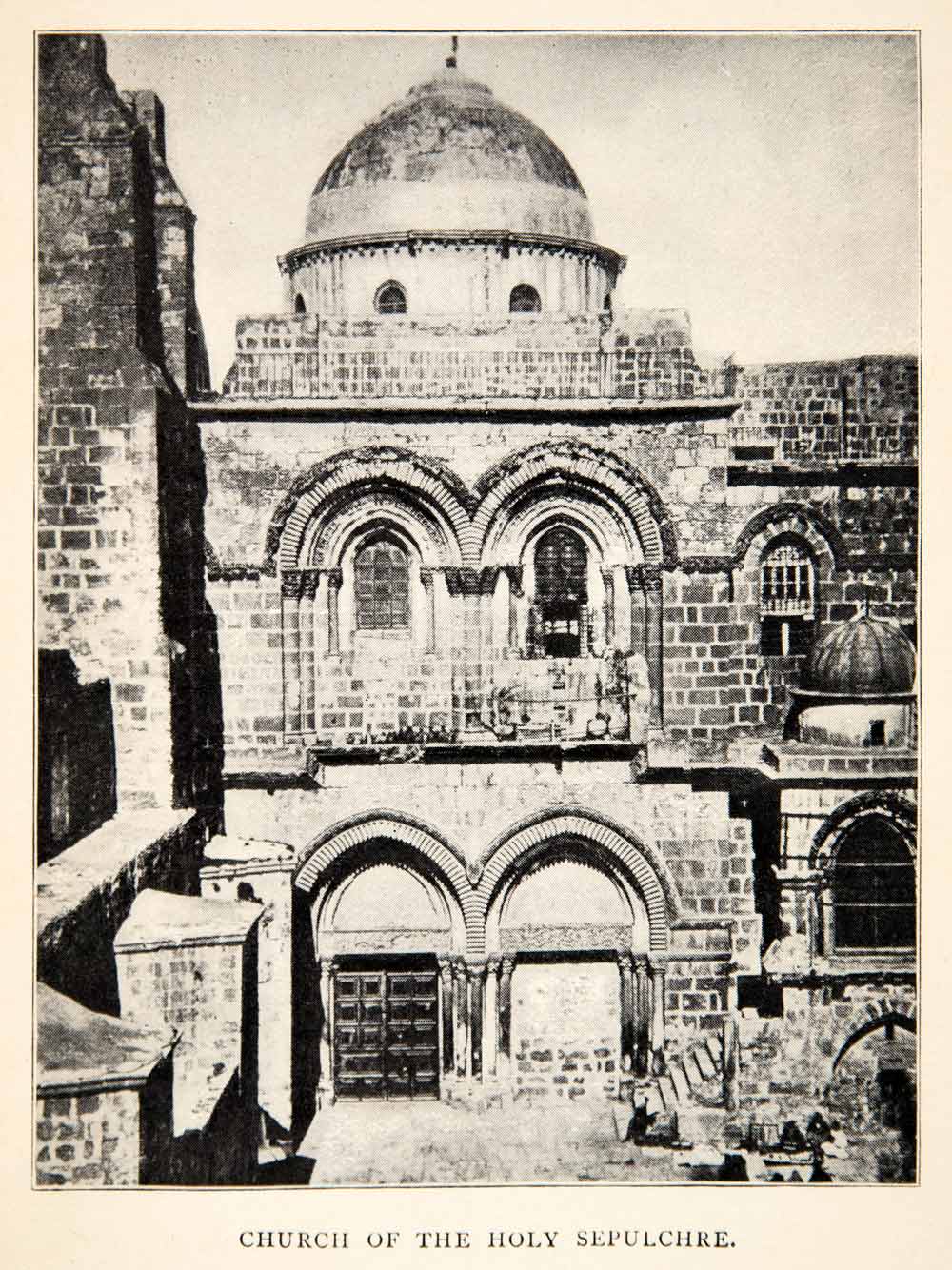 1900 Print Church Holy Sepulchre Basilica Jerusalem Golgotha Christian XGWC7
