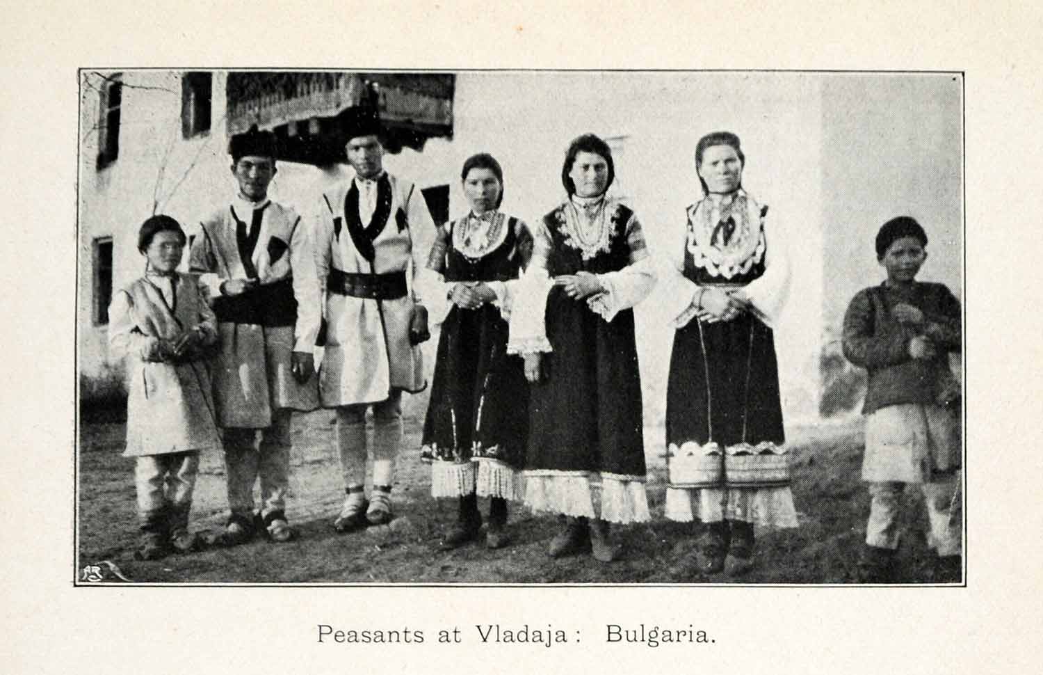 1907 Halftone Print Bulgaria Peasants Vladaja Poor Children Servants Boy XGX5