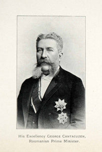 1907 Halftone Print Romania George Cantacuzen Prime Minister Mustache XGX5