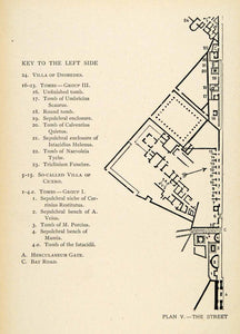 1899 Lithograph Architecture Pompeii Italy Roman Blueprint Plan Villa XGX7