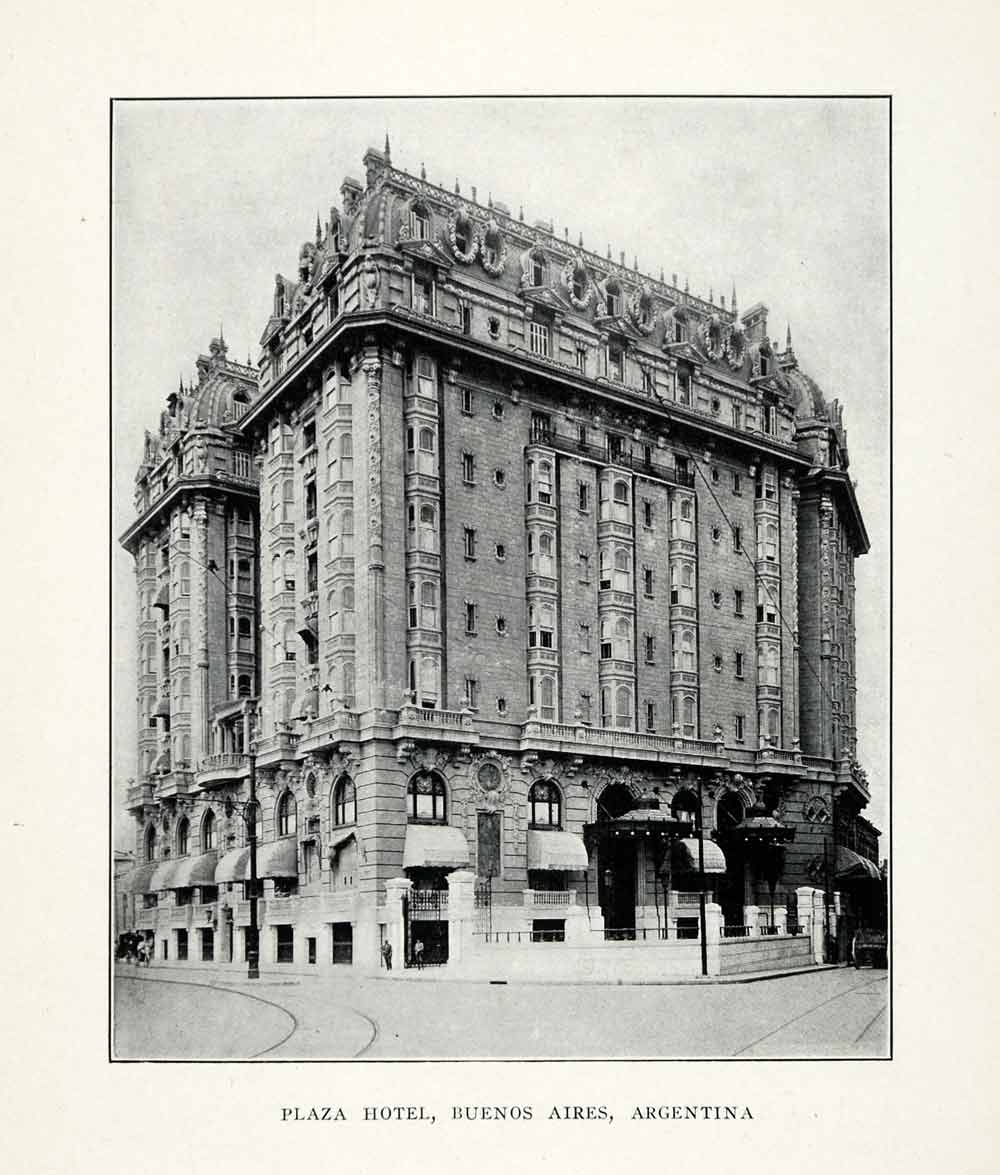 1914 Print Buenos Aires Marriott Plaza Hotel Building Argentina Florida XGX8